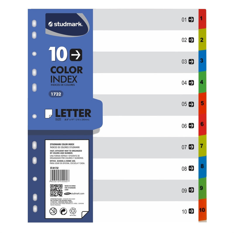 Paquete de separadores 10 colores Studmark